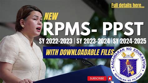 DepEd 2023 RPMS PPST Tools .